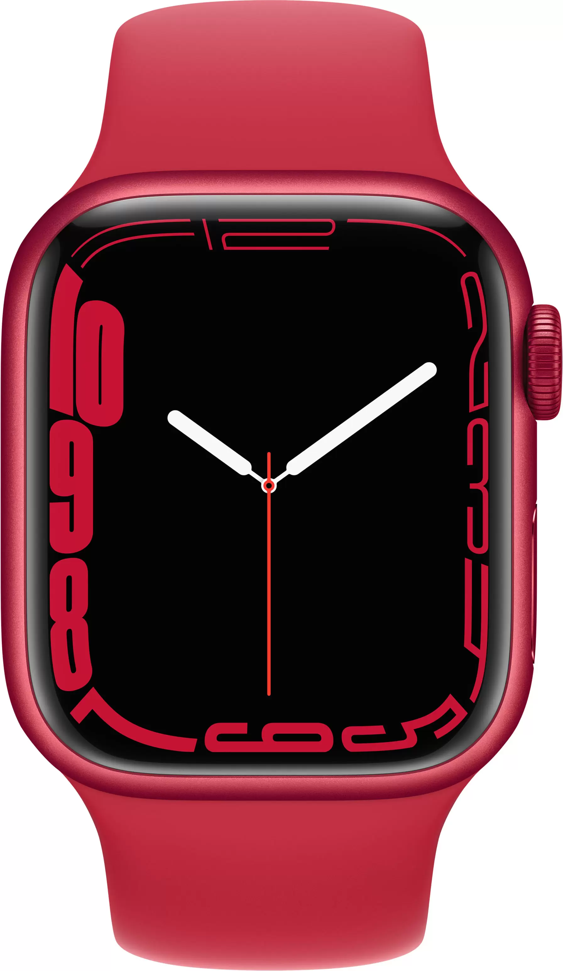 Apple Watch Series 7, 41 мм, корпус из алюминия красного цвета, спортивный ремешок красного цвета